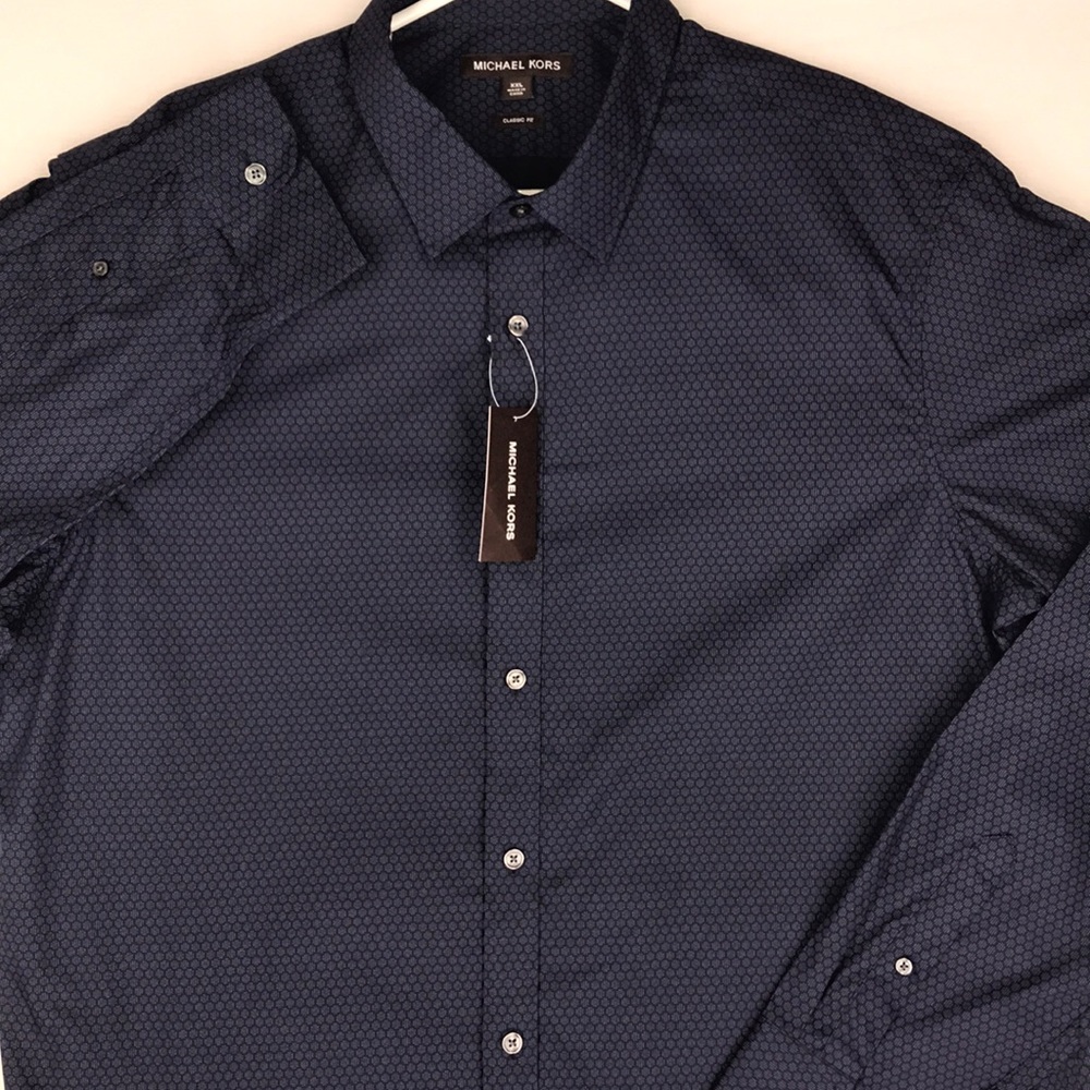 Michael Kors button up classic fit shirt XXL NWT